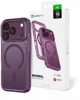 AmazingThing Minimal Mag atsparus kritimams dėklas su 3 objektyvų apsauga iPhone 18 Pro su virvelės laikikliu ir MagSafe suderinamumu – Violetinė
