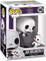 FUNKO POP! Vinilinė figūrėlė: The Nightmare Before Christmas - Jack Skellington with Zero, ~10.4 iki 5.1 cm