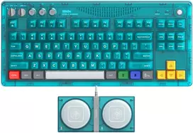 8BitDo Retro 87 Wireless Belaidė Žaidimų Klaviatūra | Clear Mėlyna, Kailh Box Baltas V2