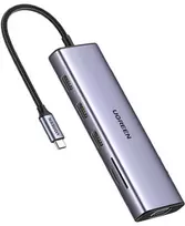 UGREEN USB-C 10-in-1 Adapteris to USB-A/HDMI/VGA/RJ45/SD7TF/AUX 3.5mm/PD