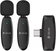 Devia mikrofonas išmaniesiems telefonams Lite 1 USB-C 2in1 juodas