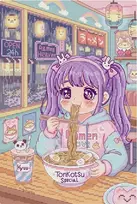 Letistitch Siuvinėjimo kryželiu rinkinys „Ramen diena“ 18x27 cm
