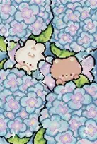Letistitch Siuvinėjimo rinkinys "Slėptuvė hortenzijose" 17x26 cm LI10-012