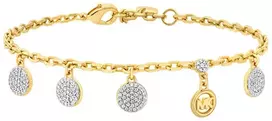 Michael Kors Gold-plated bracelet with zircons Premium MKJ8631931