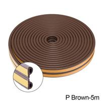 5M/10M durų lango sandarinimo juostelė Lipni akustinė putų sandarinimo juosta juosta izoliacija vėjui atspari guminė atmosferos juosta P Brown-5m black