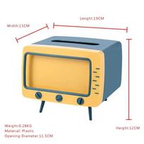 Creative Organizer Ornament Wet Wipes Decoration Retro Radio Model Desktop Paper Holder Vintage Dispenser Storage Napkin Case beige