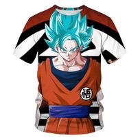 Anime Dragon Ball Goku Spaudos Marškinėliai Animacinis Marškinėlis Vasariniai Kvėpuojantys Marškinėliai Ir Patogūs Marškinėliai Vyriški Drabužiai Viršūnės 6XL black