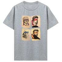 Vasarinis mokslinis vėžlių marškinėlis vyrams Mutantinių Ninja trumpomis rankovėmis Humoro marškinėlis apvalia kaklo iškirpte medvilninis juokingi viršutiniai drabužiai su spausdinta grafika T marškinėlis 2XL beige