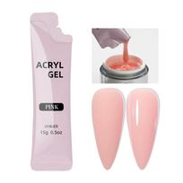 UV Kietas Nagų Priauginimo Gelis, 15ml - Greitas Krištolinis Gelis Greitam Padengimui white