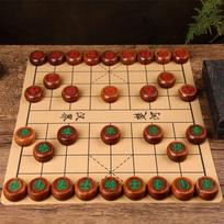 Xiangqi Kinų Šachmatų Stalo Žaidimų Rinkinys Natūralaus Medžio Žaidimo Figūrėlės Nešiojamas Kelioninis Strateginis Žaislas Vaikams Suaugusiems Šeimos Dovana black