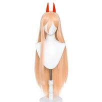 Angelas Velnias iš Pjūklo Žmogaus Kirpčiukai Ilgi Oranžiniai Ruda Cosplay Perukai Helovino Kostiumų Vakarėlis Suaugusiųjų Plaukų Perukas as the picture- beige