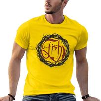 Naujas marilijono žuvies T-shirt anime vasariniai drabužiai didelio dydžio marškinėliai mielos viršutinės dalys T-shirt vyrams medvilniniai L yellow