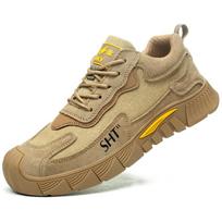 Men's Labor Insurance Shoes, Breathable Steel Baotou, Anti-smashing and Anti-piercing, Labor Insurance Shoes, Non-slip Work Shoes 43 beige