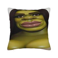 Shreks Pun Funny Meme Pillow Case  Square Pillow Cover Morden Pillowcases For Sofa Home Decor 16x16Inch