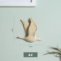 3D Keramininiai Paukščiai Sieninis Pakabukas Namų Puošmenos TV Foninės Dekoro Amatai Svetainės Kabantis Dekoras Rankdarbis beige