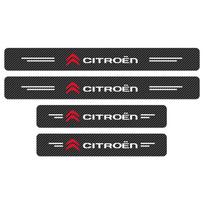 4 vnt. anglies pluošto automobilio durų slenksčio lipdukai Apsauginė plėvelė Aksesuarai Stilius Citroen C1 C2 C3 C4 C5 C6 C8 C4L DS3 DS4 DS5LS DS6 Citroen gray