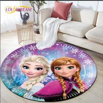 Animacinis Frozen Apvalus Kilimas Svetainei Kilimai Plotinis Kilimas Durų Kilimėlis Miegamojo Kilimas Kilimėlis Vaikams Kilimai Svetainei 80cm