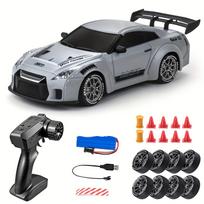 1:24 dydžio RC drifto lenktyninis automobilis su 2,4G nuotolinio valdymo pulteliu, didelio greičio 20+ km/val. varomas RC automobilis, skirtas vaikų gimtadienio dovanoms Gray S915+ gray