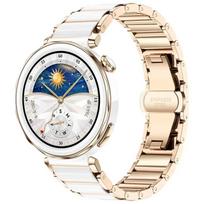 18 mm Keraminis+Metalo Dirželis Huawei Watch 5/GT5 Pro 42 mm GT6-5-4 41 mm Aukštos klasės Oficialus Laikrodžio Dirželis Garmin Venu 4 41 mm Correa 18mm Width Watchband beige