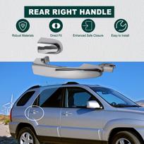 Automobilio išorinė durų rankenėlė priekinė galinė kairė dešinė Kia Sportage 2005 2006 2007 2008 2009 2010 kairiarankiams 826511F010 Chrome Rear Right blue