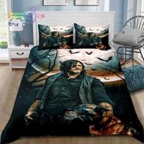 Walking Dead Daryl Dixon Sparnų Ženklas Patalynės Kolekcija Viengulis Twin Pilnas Queen King Dydžio Lova Kolekcija Suaugusiųjų Vaikų Miegamasis 3D Spausdinimas 135x200cm 2pcs gray