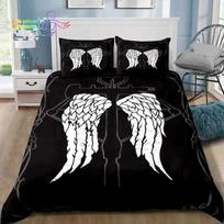 Walking Dead Daryl Dixon Sparnų Ženklas Patalynės Kolekcija Viengulis Twin Pilnas Queen King Dydžio Lova Kolekcija Suaugusiųjų Vaikų Miegamasis 3D Spausdinimas 155x220cm 3pcs