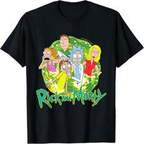 Rick & Morty Group Portal T-Shirt M juoda