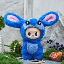 Tinka labubu 17 cm kūdikio drabužiams, sėdinčio vakarėlio kūdikio drabužiams, pirmojo, antrojo ir trečiojo kartos lab audinio drabužiams ir priedams. blue