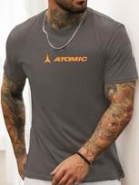 Trumpomis rankovėmis T-shirt ATOMIC Vyriškas 100% medvilnės marškinėliai su raštu Vasariniai apvaliu kaklu Kvėpuojantys Laisvalaikio Madingi Šaunūs Marškinėliai L black