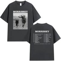 Britų grupė Morrissey 2026 m. turas Marškinėliai Vyriški Hip Hop Gotikiniai Trumpomis Rankovėmis Marškinėliai Laisvalaikio Gatvės Apranga Vasaros M gray