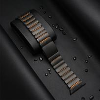 Titano dirželis Apple Watch Ultra 3 49mm Guminis dirželis Vyriška apyrankė Iwatch Series 11 10 46mm 9 8 7 4 5 6 SE3 44mm 45mm Diržas 44mm 45mm 46mm 49mm&L(175mm) black