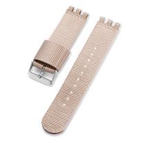 Audinio nailono laikrodžio dirželis 17mm 19mm 20mm SWATCH moteriškam vyriškam laikrodžiui Dirželis Sportinė apyrankė Apyrankės Pakeitimas Laikrodžio aksesuarai 20mm white