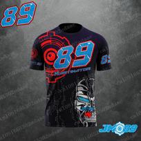 Motociklų lenktynės 89 Vairuotojas Jorge Martin Gerbėjo Vyriški vasariniai sportiniai ir laisvalaikio marškinėliai L black