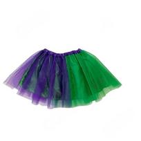 Mardi Gras Costume Sequins Tassels Fairys Wing with Tutus Skirt Set for Event and Party Favors Carnival Party Supplies green