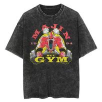 Dragon Ball Super Broly Vintage skalbinti oversized marškinėliai | Unisex gatvės drabužių viršus M juoda