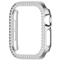 Deimantinis dėklas Apple watch Series 10 9 8 7 6 5 SE Ultra 40mm 42mm 46mm 44mm 45mm 49 41mm Apsauginis PC buferis apsauginis dangtelis 45mm series 7 8 9 sidabras