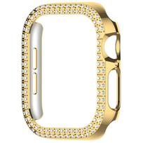 Deimantinis dėklas Apple watch Series 10 9 8 7 6 5 SE Ultra 40mm 42mm 46mm 44mm 45mm 49 41mm Apsauginis PC buferis apsauginis dangtelis 42mm series 3 2 1 auksas
