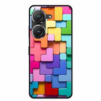 Asus Zenfone 9 dėklas Animacinis Silikoninis Minkštas Apsauginis TPU Galinis Dėklas Asus Zenfone 9Z Coque Zenfone9 5G Apsauginiai Fundas Asus Zenfone 9Z black