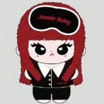 MINISO X Jennie - [Jennie Ruby] MD pliušinis raktų pakabukas Black Mask black