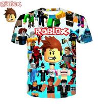 Vasarinis vaikiškas Roblox žaidimo tematikos marškinėlis Berniukų drabužiai Mergaičių Anime viršutiniai drabužiai 160 black