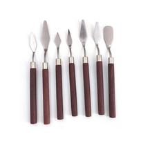 7Pcs Cake Palette Knife for Baking Oil Paint Knives Painting Spatula for Art Small Clay Tools Cake Decorating/Design  1023413 white