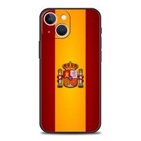 Ispanijos vėliava telefono dėklas iPhone 17 16E 15 16 14 13 12 11 Pro Max 7 8 Plus, minkštas TPU galinis dangtelis iPhone 16E red