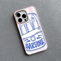 Spalvingas Sardinės Vėžys Žuvis Jūros Gyvūnas Pasidaryk pats Silikoninis Telefono Dėklas Skirtas IPhone 15 16 14 Pro Max Plus 13 12 11 Pro Max XR XS X Dėklas iphone 14ProMax