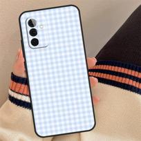 Pastel Gingham Case For Samsung Galaxy A16 A26 A36 A56 A55 A35 A15 A52 A32 A12 A53 A33 A13 A14 A34 A54 A17 Samsung A54 5G white