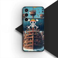 Telefono dėklas Samsung Galaxy S22 S21 S20 FE Ultra Plus A07 A17 A15 A16 A25 A57 A37 dėklas Sanji One Pieces Luffy Roronoa Zoro Samsung A07 gray