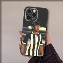 Futbolo N-Neymar'o dėklas telefonui iPhone16,15,14,13,12,11,Pro,Max,Plus,X,XS,SE4,E,Mini,Minkštas juodas dėklas iPhone15 gray