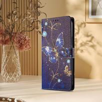Odinis atverčiamas dėklas Samsung Galaxy S25 S24 S23 S22 S21 S20 Ultra FE Plus Edge Dėklas Dažytas Drugelis Gėlė Piniginė Telefono Dangtelis Galaxy S24 FE