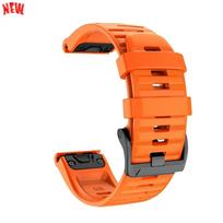 22mm 26mm silikoninis dirželis Enduro 3 Tactix apyrankei Garmin Fenix 8 E 7 7X Pro 5 5X Plus 6 6X Pro Epix Gen 2 QuickFit juostai 1PCS QuickFit 26mm orange