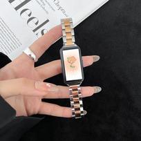 Nerūdijančio plieno dirželis Huawei Band 10 9 8 Priedai Laikrodžio apyrankė Grakštus metalinis keičiamas apyrankė correa Huawei Band 8 9 10 For Huawei Band 9 white