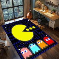 Klasikinis Pac-Man Arkadinis Retro Pikselių Žaidimas Kilimas Didelis Plotas Neslystantis Plaunamas Grindų Kilimėlis Žaidėjo Kambarys Miegamasis Namų Dekoras 60x90cm yellow